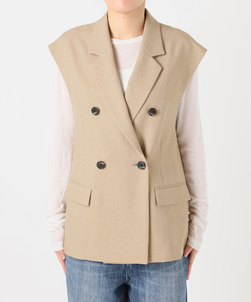 Spick＆Span ベスト ジレ メランジダブルブレストジレ