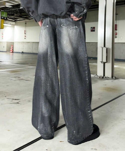 「sedacle」 加工デニムパンツ LARGE インディゴブルー メンズ