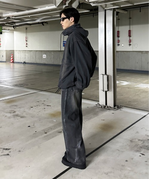 「sedacle」 加工デニムパンツ LARGE インディゴブルー メンズ