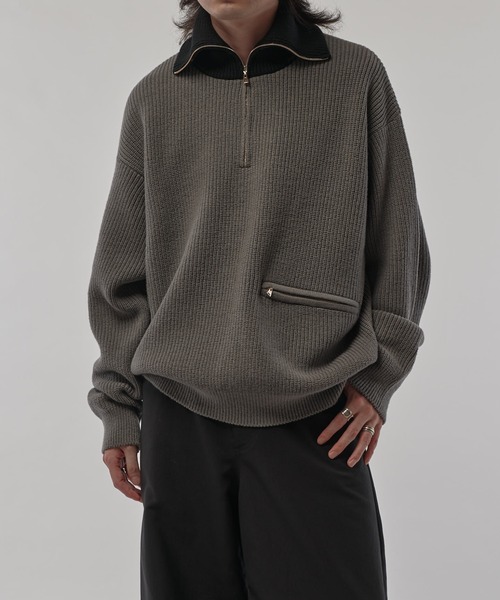 CULLNI（クルニ） セーター ニット 「CULLNI/クルニ」ハーフZIPニット