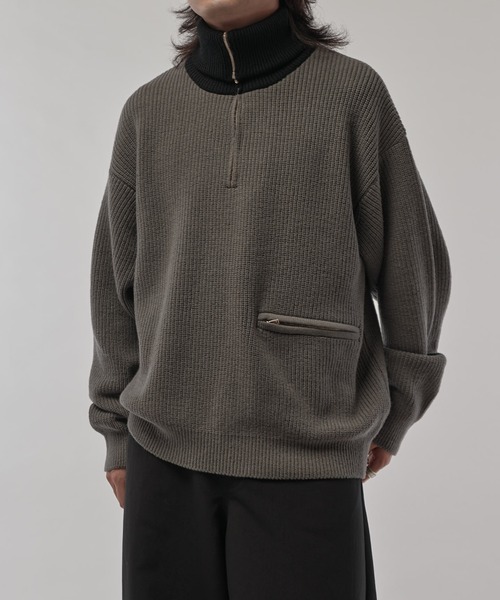 CULLNI（クルニ） セーター ニット 「CULLNI/クルニ」ハーフZIPニット