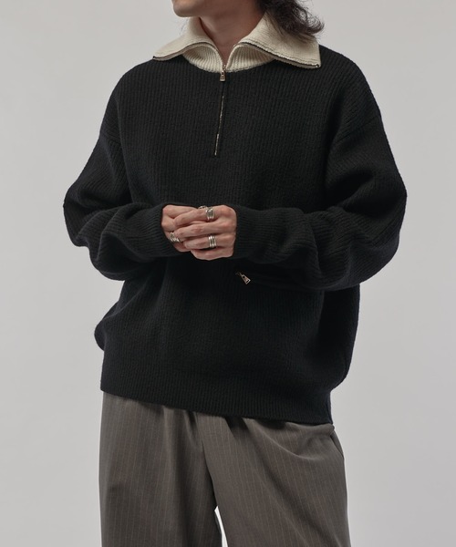 CULLNI（クルニ） セーター ニット 「CULLNI/クルニ」ハーフZIPニット