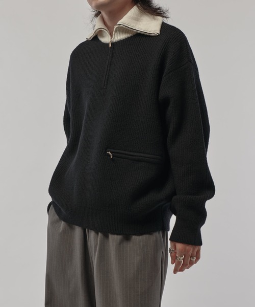 CULLNI（クルニ） セーター ニット 「CULLNI/クルニ」ハーフZIPニット