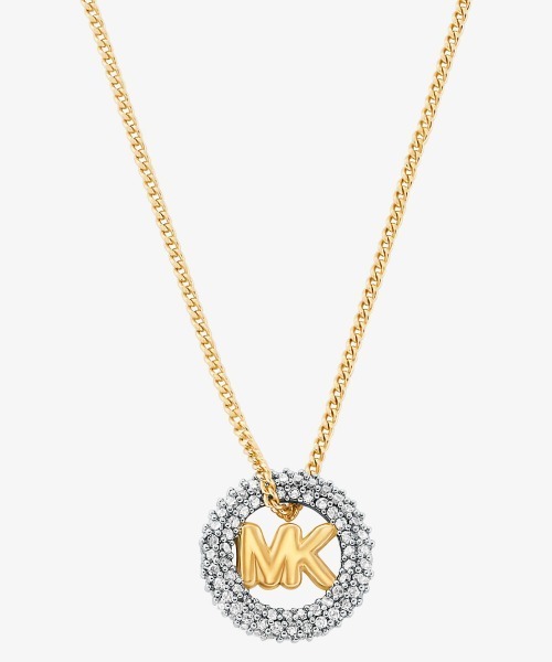 MICHAEL KORS（マイケルコース） ネックレス パヴェ ＆ ロゴチャーム 