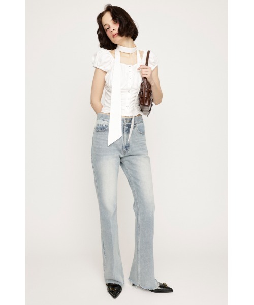 「SLY」 加工デニムパンツ 0 ブルー レディース