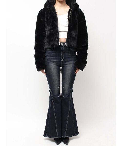 GYDA（ジェイダ） ブルゾン アウター GGエコファーショートフード