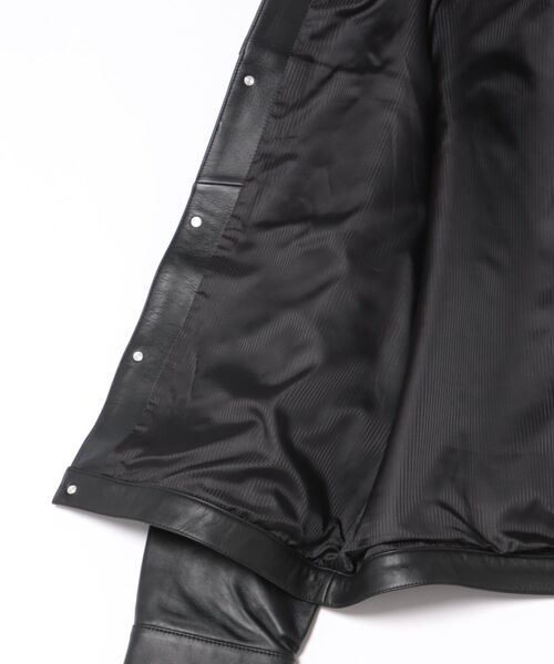 ブルゾン アウター many men many mind /ラムレザー トラッカーJKT メンズ レディースの画像
