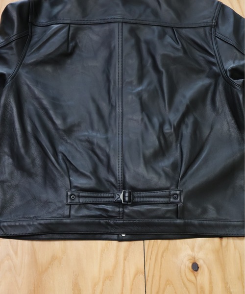 ブルゾン アウター many men many mind /ラムレザー トラッカーJKT メンズ レディースの画像
