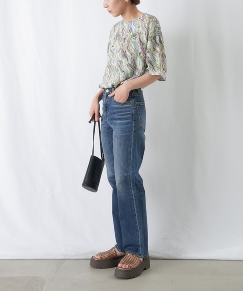 「LUCA/LADY LUCK LUCA」 半袖ブラウス FREE グリーン レディースの画像3