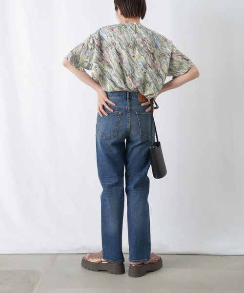 「LUCA/LADY LUCK LUCA」 半袖ブラウス FREE グリーン レディースの画像4