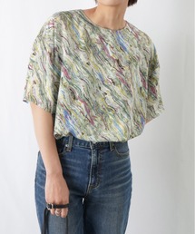 「LUCA/LADY LUCK LUCA」 半袖ブラウス FREE グリーン レディースの画像6