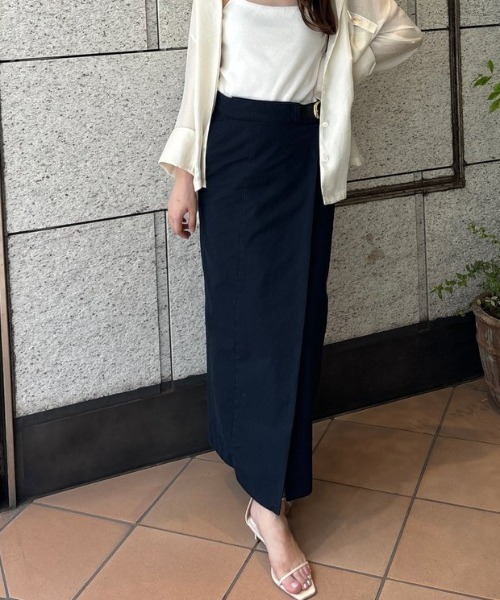 アニュアンス　ネイビー タイトスカート Mサイズ アニュアンス anuans ウエストアレンジタイトスカート （NAVY