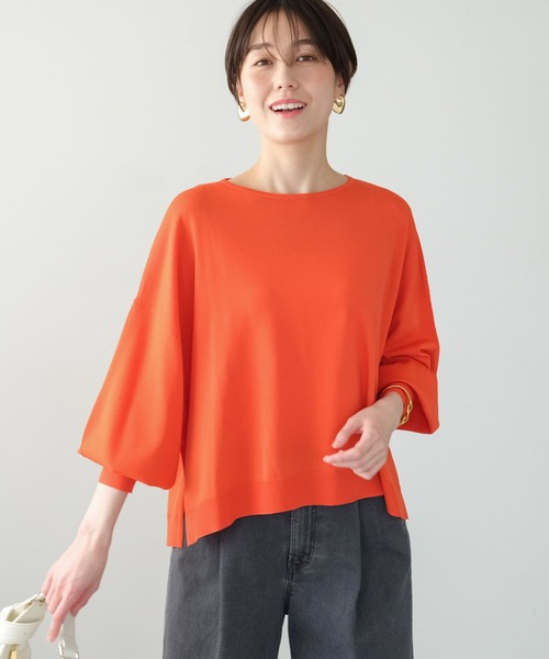 「Elura」 長袖ニット LARGE ダークネイビー レディース_画像5