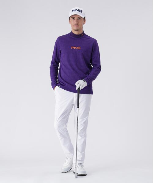 PING（ピン） tシャツ 「PING APPAREL」凸凹PLAYロゴジャカード長袖