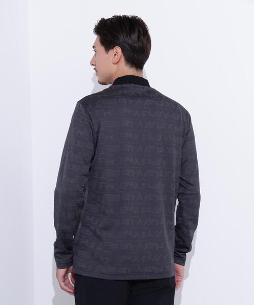 【ホワイト】凸凹PLAYロゴジャカード長袖ハイネックシャツ <PERFORMANCE> (MENS) PING（ピン） tシャツ 「PING APPAREL」凸凹PLAYロゴジャカード長袖