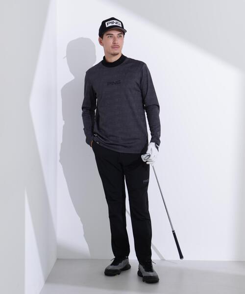 PING（ピン） tシャツ 「PING APPAREL」凸凹PLAYロゴジャカード長袖