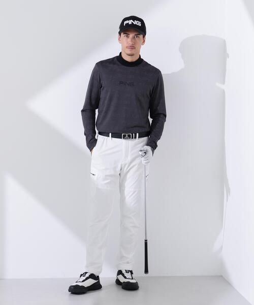 PING（ピン） tシャツ 「PING APPAREL」凸凹PLAYロゴジャカード長袖