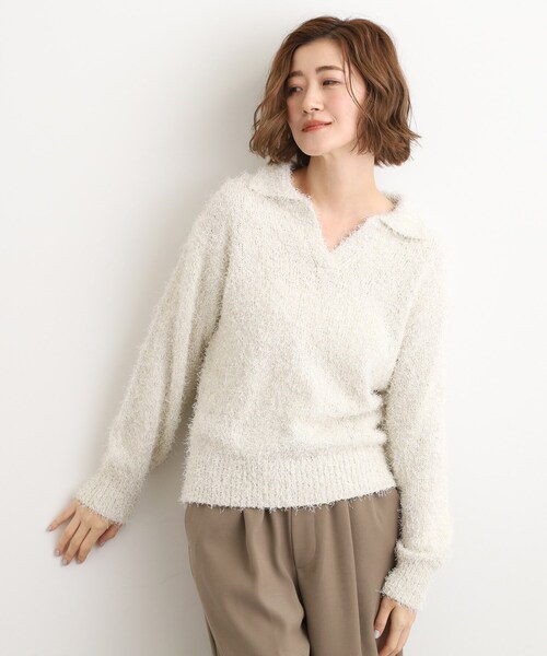 grove（グローブ） ニット セーター 「最終お値下げ！！」ラメフェザー