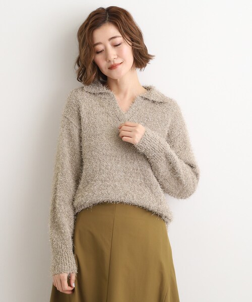 grove（グローブ） ニット セーター 「最終お値下げ！！」ラメフェザー