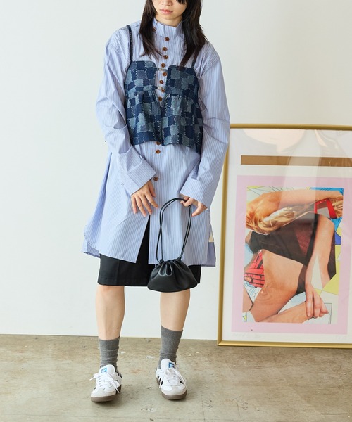 AO2 パッチワーク風デニムビスチェ レディース : ZOZOTOWN Yahoo!店