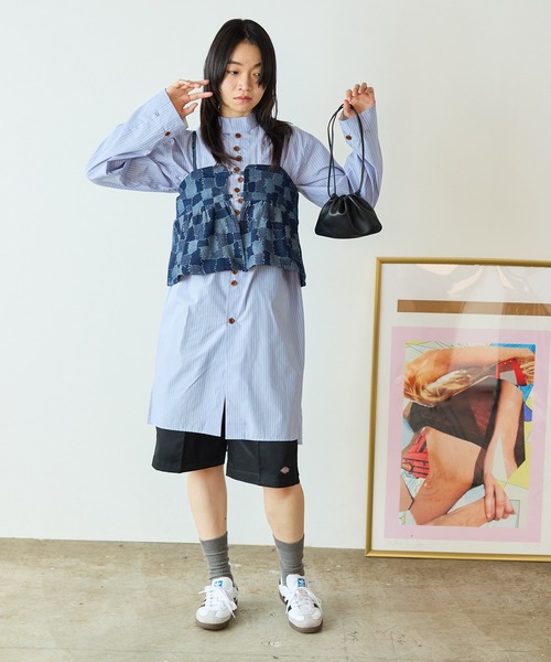 AO2 パッチワーク風デニムビスチェ レディース : ZOZOTOWN Yahoo!店