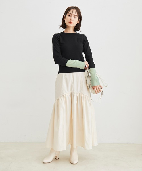 「LE CERCLE par rope'」 長袖ニット FREE オフホワイト レディース_画像2