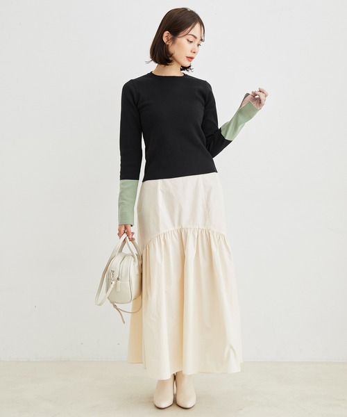 「LE CERCLE par rope'」 長袖ニット FREE オフホワイト レディース_画像3