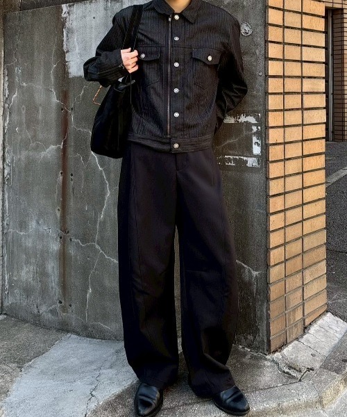 Chikashitsu+（チカシツプラス） ワイドパンツ スラックス
