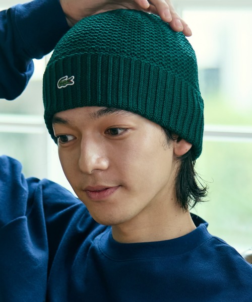 ラコステ 帽子 ニットキャップ メンズ レディース LACOSTE（ラコステ） ウール ニット帽 ニットキャップ ワンポイント