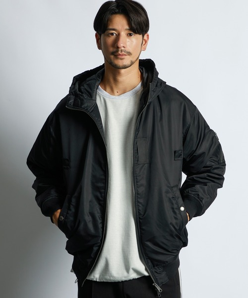 LANVIN en Bleu ブルゾン アウター MA-1パーカー メンズ : ZOZOTOWN