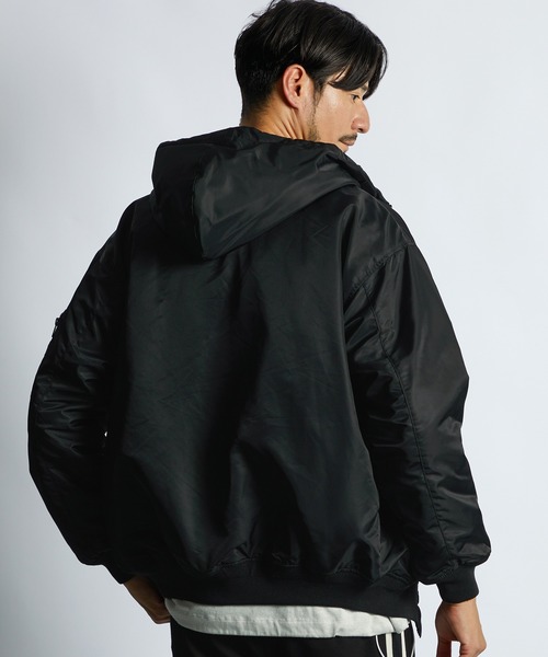 LANVIN en Bleu ブルゾン アウター MA-1パーカー メンズ : ZOZOTOWN