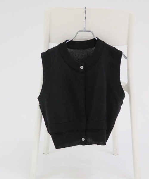 lit ニット セーター Hem Layered Knit Vest レディース : ZOZOTOWN