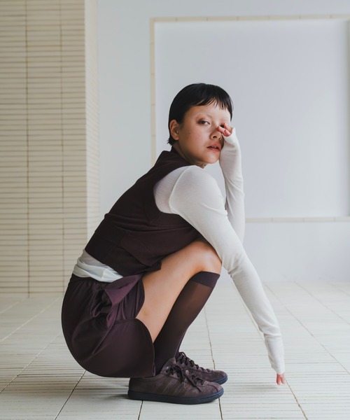 ニット/セーター VEST SET LAYERED KNIT lit ニット セーター Hem Layered Knit Vest レディース : ZOZOTOWN