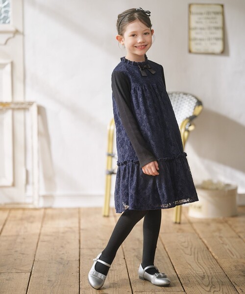 組曲（KUMIKYOKU） ワンピース 「110-140cm」スノウレース ワンピース