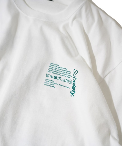 「Subciety」 半袖Tシャツ X-LARGE ホワイト×ブラック メンズ_画像3