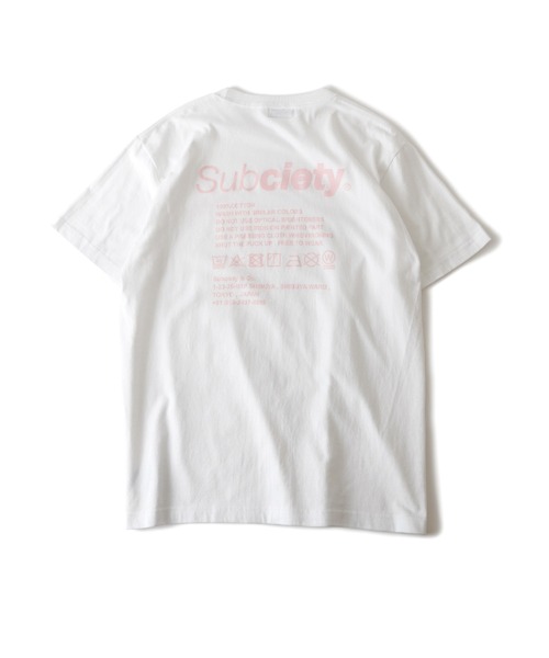 「Subciety」 半袖Tシャツ X-LARGE ホワイト×ブラック メンズ_画像9