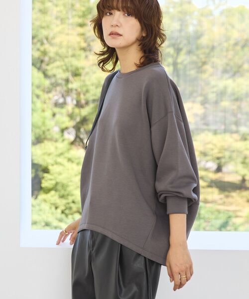 ADORE 美品 ポンチ素材 スウェット quaranciel トレーナー スウェット quaranciel:「洗濯機可能」ポンチ