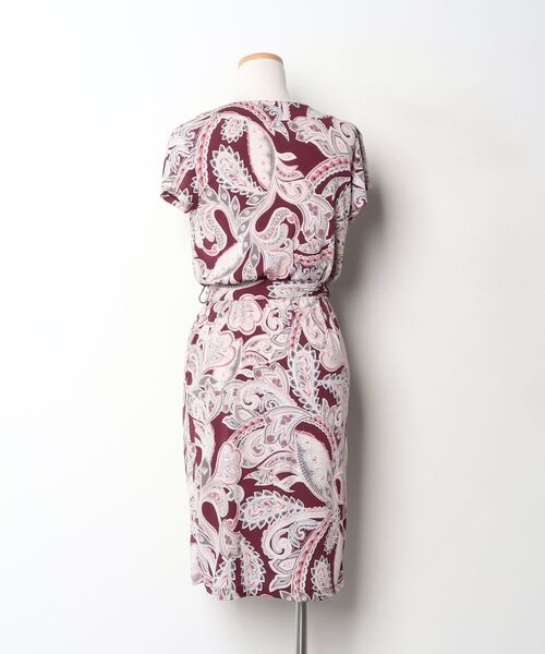 「BANANA REPUBLIC」 半袖ワンピース XX-SMALL パープル レディース_画像2