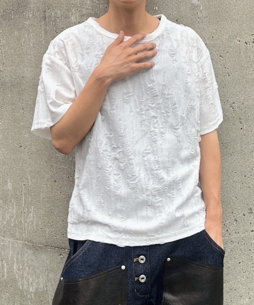 「MandO(Auntie Rosa)」 半袖Tシャツ MEDIUM ブラック メンズ_画像4