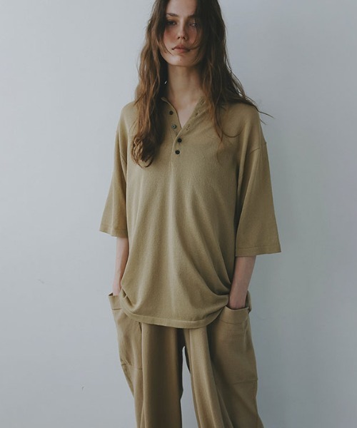 「ETRE TOKYO」 半袖ポロシャツ FREE ネイビー レディースの画像