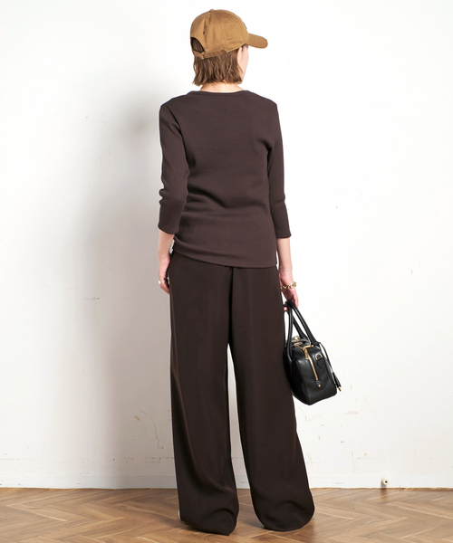 EVERYDAY I LIKE. スラックス パンツ *イージーワイドパンツ