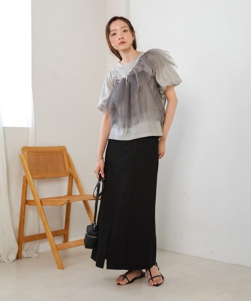 「Bab」 半袖ブラウス M ベージュ レディース_画像6