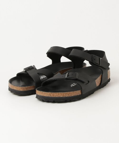 BIRKENSTOCK ブラック ストラップサンダル 37 BIRKENSTOCK（ビルケンシュトック） フラットサンダル 37 ブラック