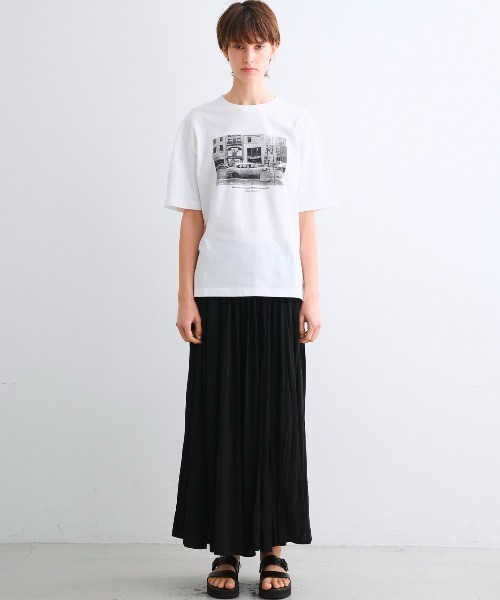 「three dots」 半袖Tシャツ MEDIUM ホワイト系その他 レディース_画像2