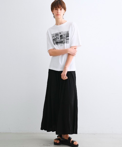「three dots」 半袖Tシャツ MEDIUM ホワイト系その他 レディース_画像5