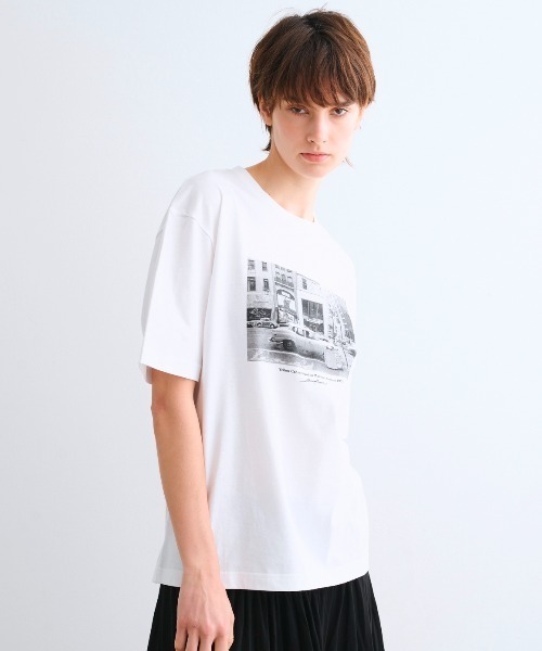 「three dots」 半袖Tシャツ MEDIUM ホワイト系その他 レディース_画像7