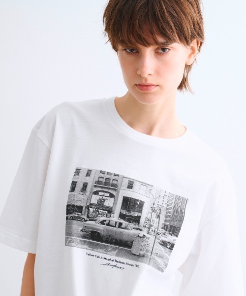 「three dots」 半袖Tシャツ MEDIUM ホワイト系その他 レディース_画像8