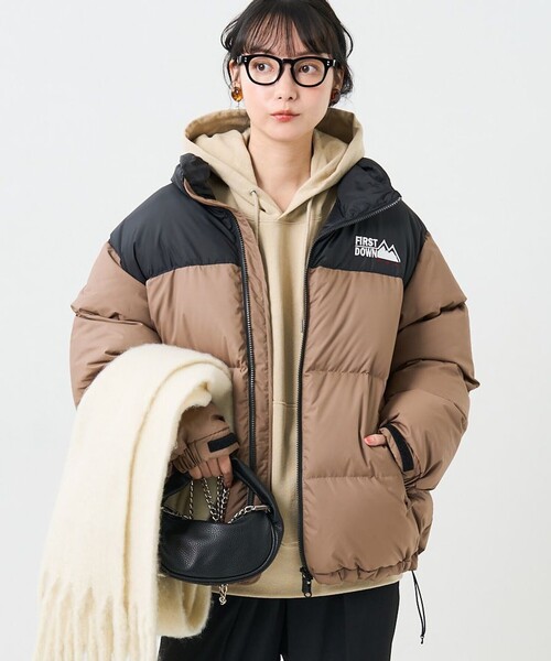 極美品✨ ファーストダウン フリークスストア 別注 ダウンジャケット ベージュ FREAK'S STORE（フリークスストア） ダウンジャケット SMALL ベージュ