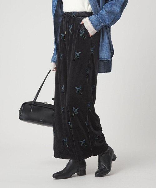 green label relaxing（グリーンレーベルリラクシング） パンツ ベロア