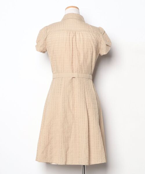 「BLUE LABEL CRESTBRIDGE」 半袖ワンピース 36 ベージュ レディースの画像